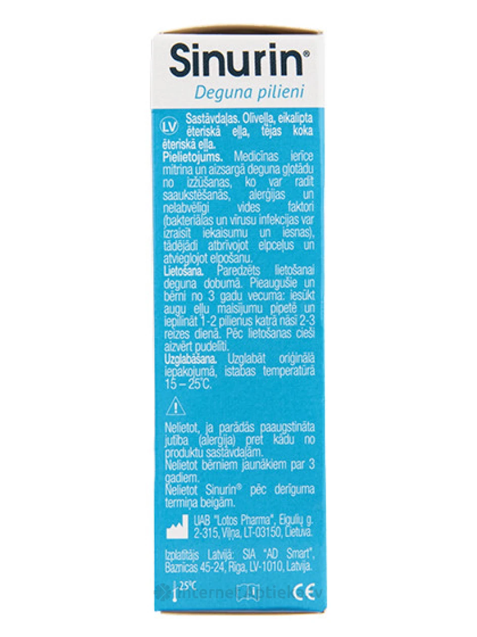 Sinurin капли в нос, 10 мл | internetaptieka.lv