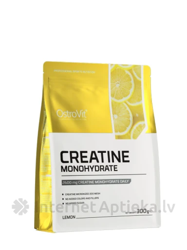 OstroVit Creatine Monohydrate Lemon pulveris, 300 g | internetaptieka.lv