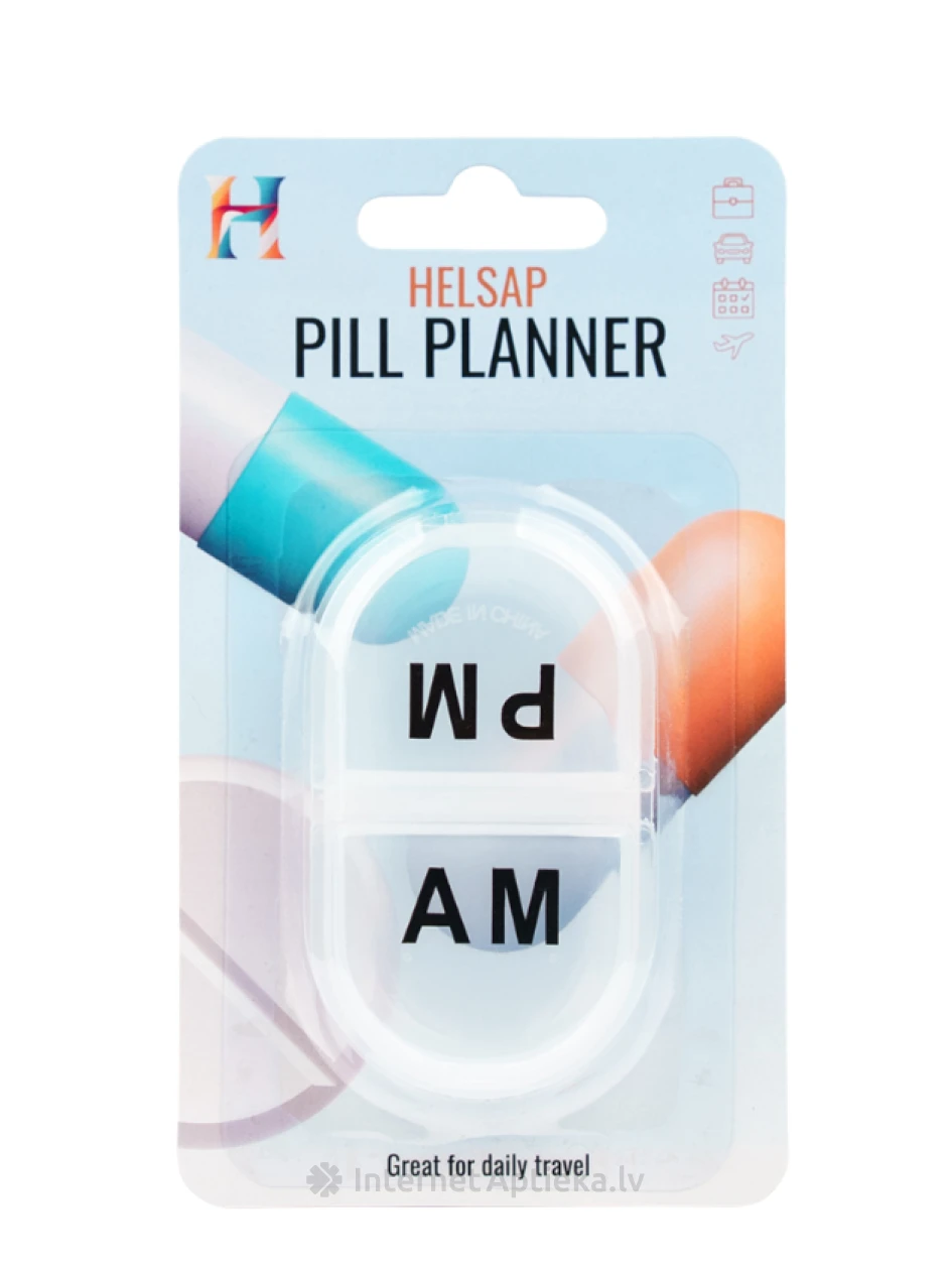 HELSAP Divdaļīga zāļu kastīte, 1gb. | internetaptieka.lv