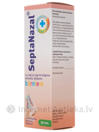 Septanazal ninasprei lastele, 10 ml | internetaptieka.lv