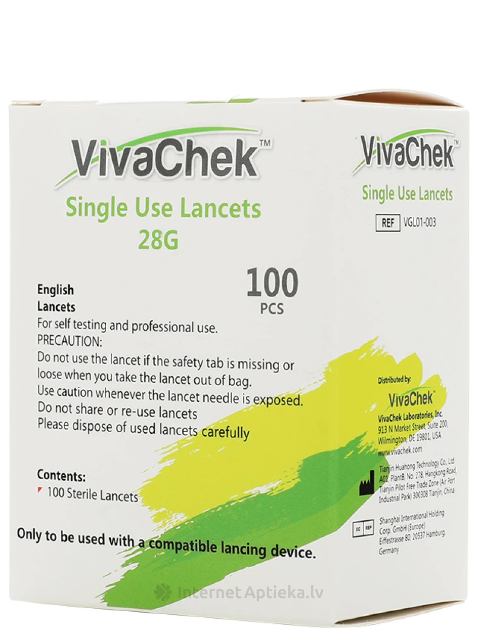 Vivachek Ino ланцеты, 100  гб. | internetaptieka.lv