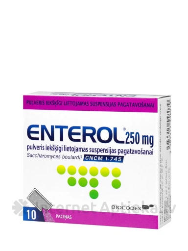 Enterol 250 mg Порошок, 10 пачек | internetaptieka.lv