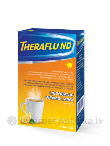 Theraflu ND pulveris bez miega efekta, 6 paciņas | internetaptieka.lv