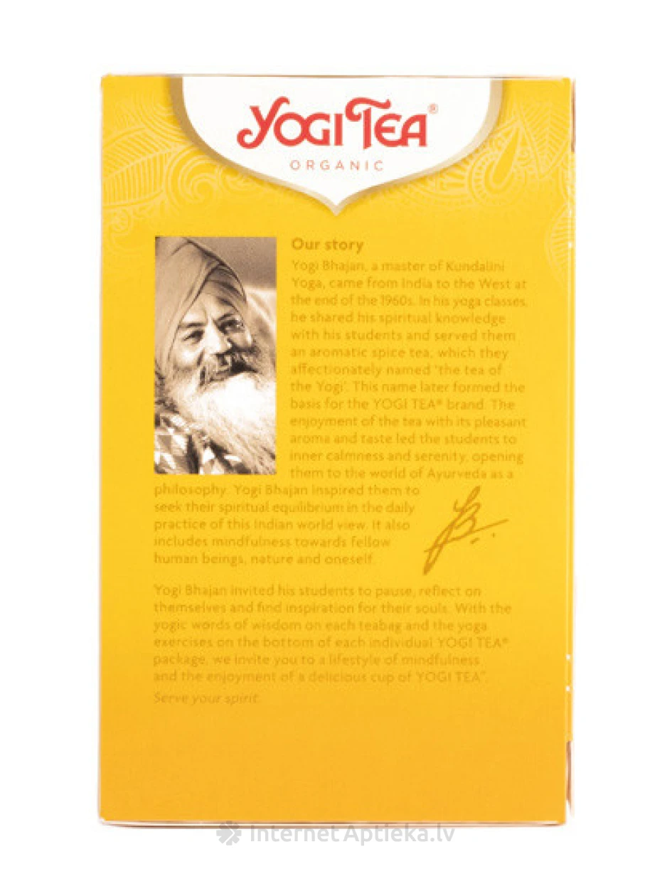 Tēja Yogi Ginger Lemon, 17 paciņas | internetaptieka.lv