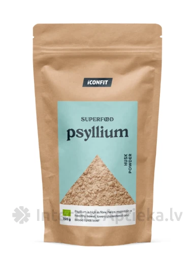ICONFIT Organic Psyllium Husk Pulveris, 150 g | internetaptieka.lv