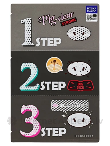 Holika Holika Pig Clear Blackhead 3-Step Kit (Strong) набор для очищения | internetaptieka.lv