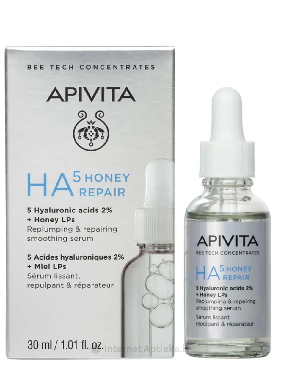 APIVITA HA5 atstatanti serumas su medumi, 30 ml | internetaptieka.lv