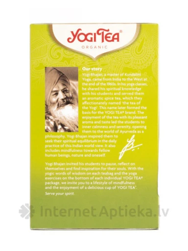 Tēja Yogi Green Matcha Lemon, 17 paciņas | internetaptieka.lv