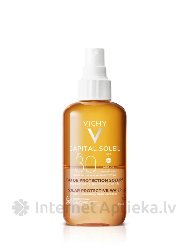 Vichy солнцезащитная вода с бета-каротином SPF30, 200 мл | internetaptieka.lv