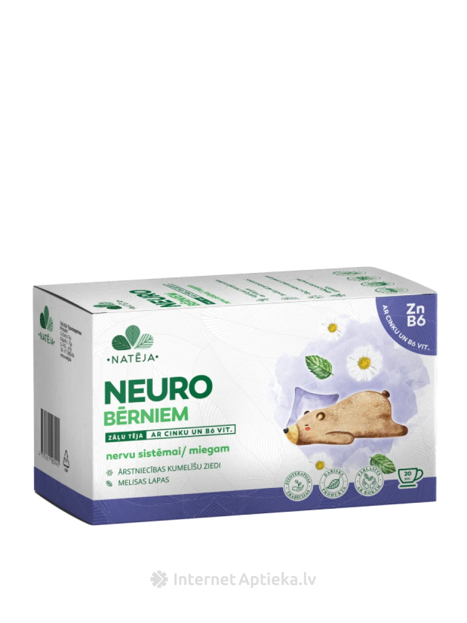 Natēja Neuro чай для детей для сна, 20 paciņas | internetaptieka.lv