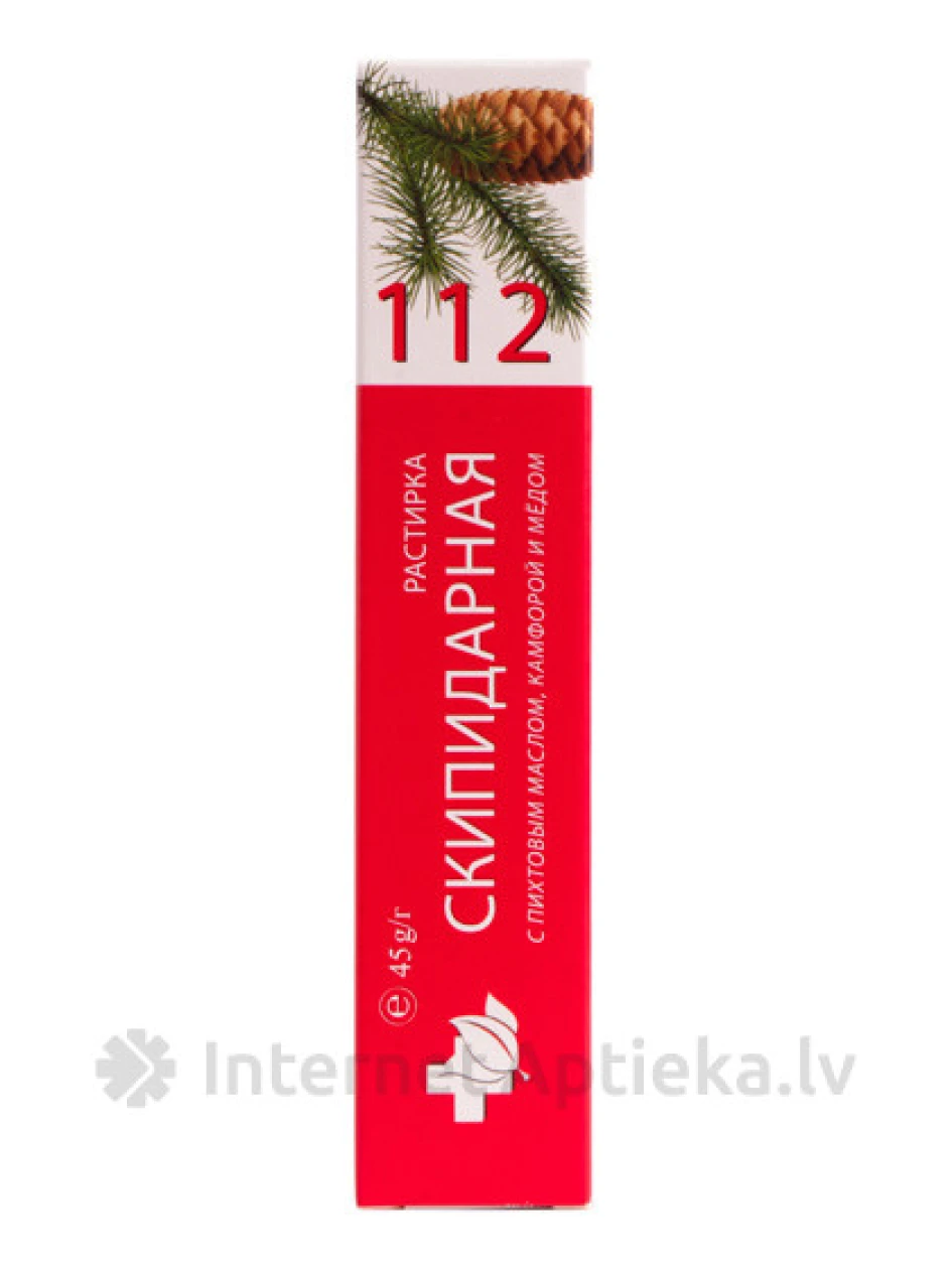 112 Скипидарная растирка (терпентиновый бальзам), 45 г | internetaptieka.lv