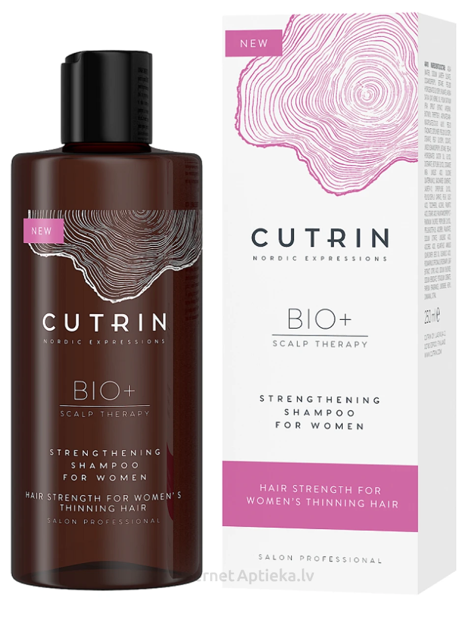 CUTRIN BIO+ Maigi attīrošs un stiprinošs šampūns sievietēm, 250 ml | internetaptieka.lv