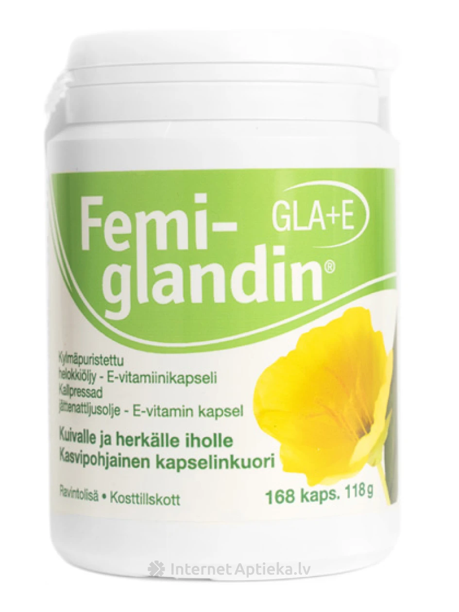 Femiglandin Gla+E, 168 капсул | internetaptieka.lv