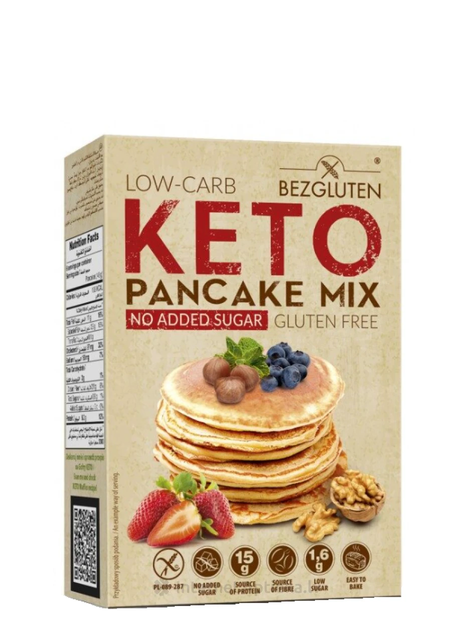 Gluteenivaba KETO madala süsivesikusisaldusega pannkoogijahu, 150 g | internetaptieka.lv