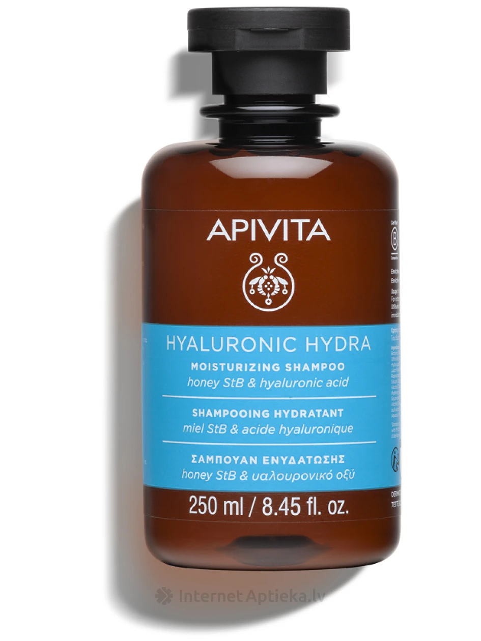 APIVITA HÜALUROONHAPPE HYDRA niisutav šampoon, 250 ml | internetaptieka.lv