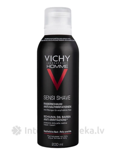 Vichy Homme skūšanās putas jutīgai ādai, 200 ml | internetaptieka.lv
