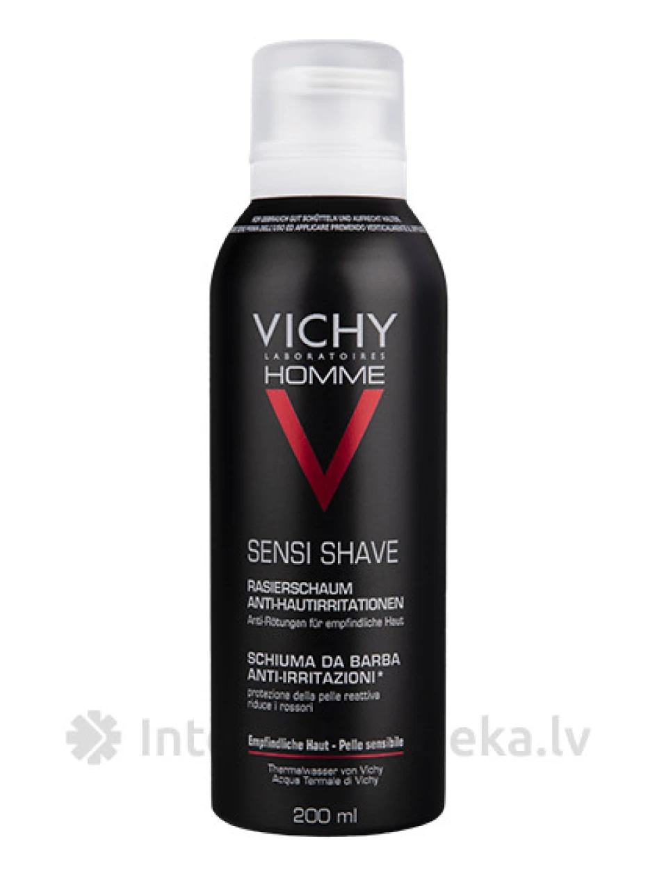 Vichy Homme пена для бритья для чувствительной кожи, 200 мл | internetaptieka.lv