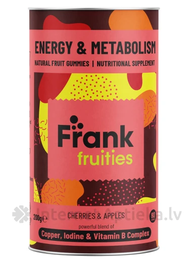 Frank fruities ENERGY & METABOLISM, 80 желейных конфет | internetaptieka.lv