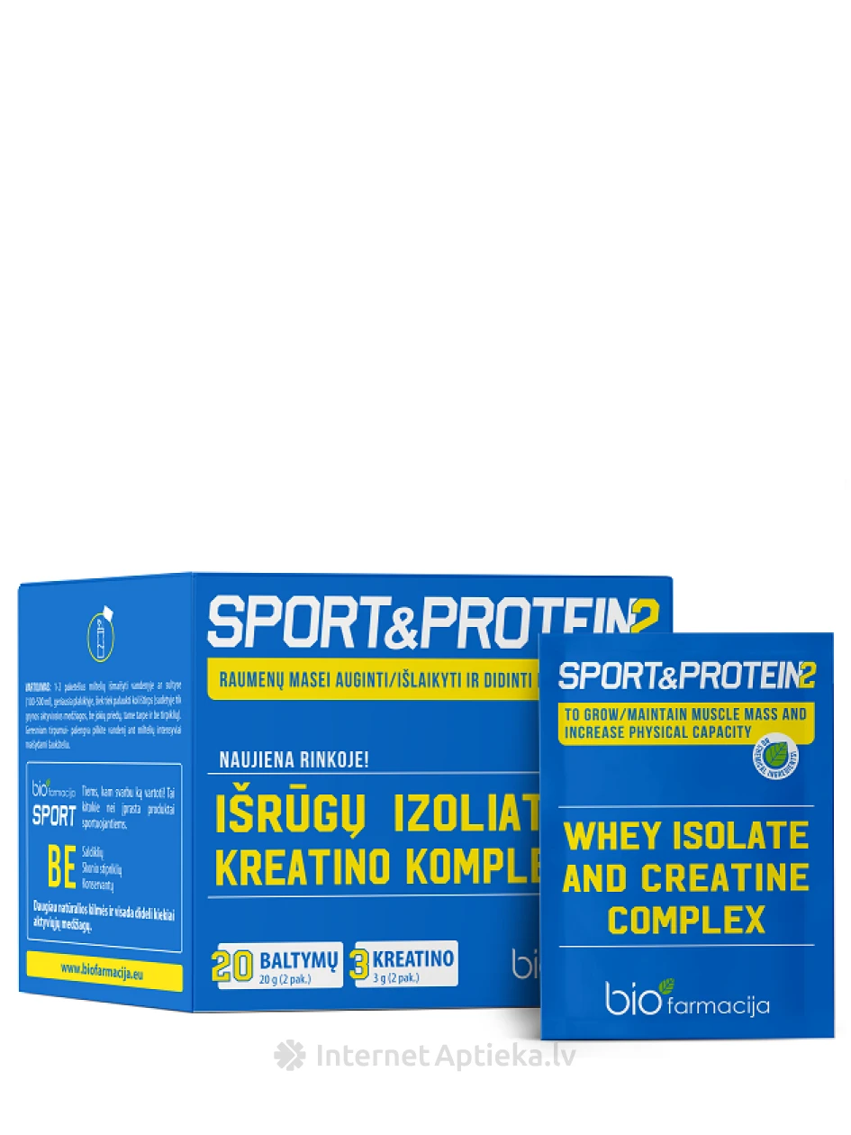 Biofarmacija Bio Sport&Protein2 paciņas, 28 gb. | internetaptieka.lv