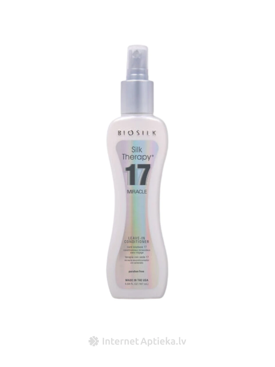 BIOSILK Silk Therapy 17 Miracle Leave-In Conditioner - 17in1 neskalojamas kondicionieris, 167 ml | internetaptieka.lv
