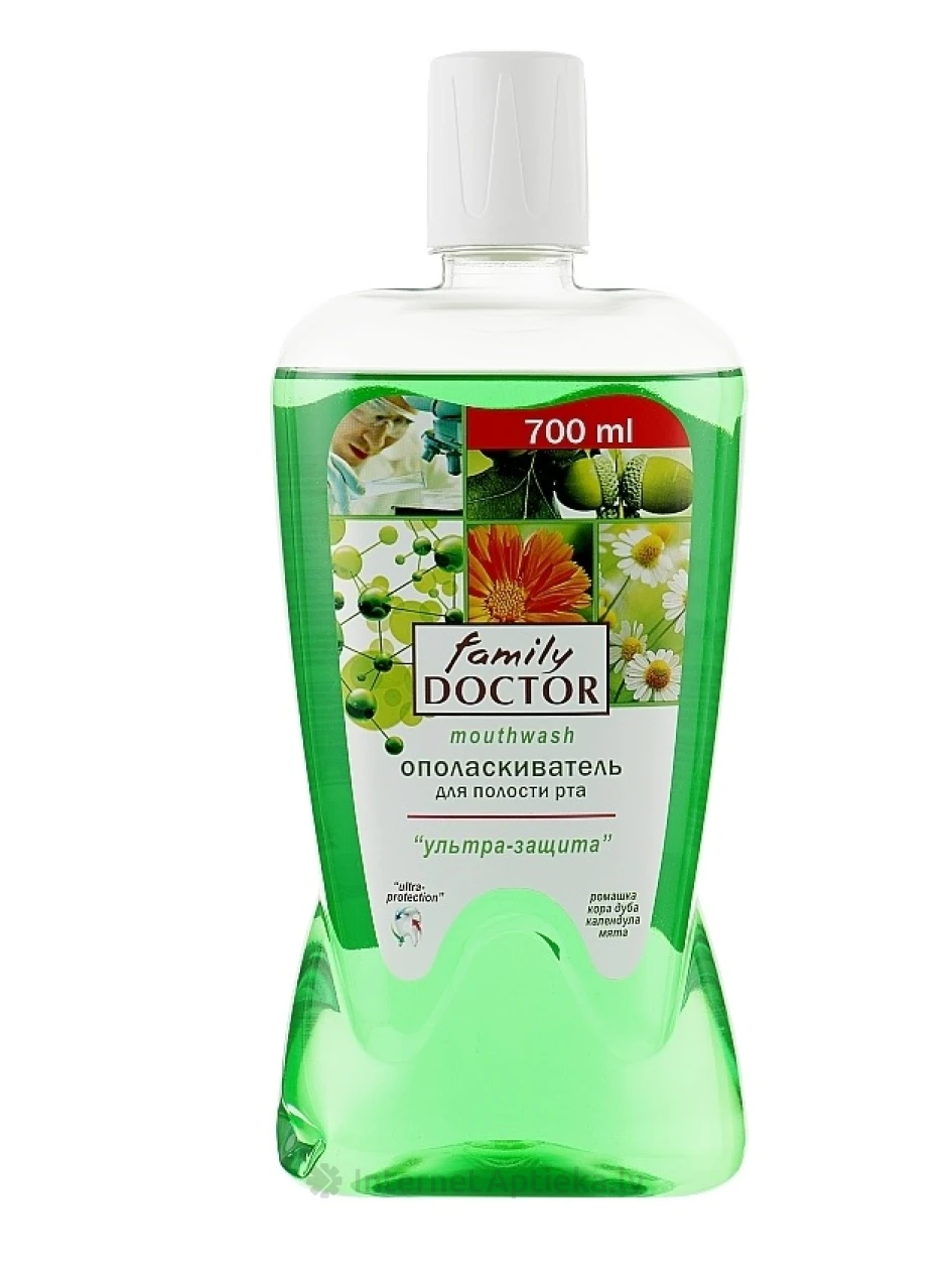 FAMILY DOCTOR Ультра защита Ополаскиватель для полости рта, 700 мл | internetaptieka.lv