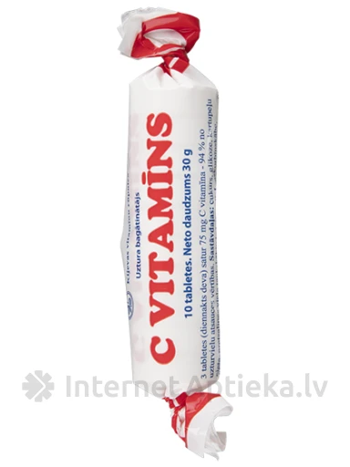 C vitamīns ar cukuru, 10 tabletes | internetaptieka.lv