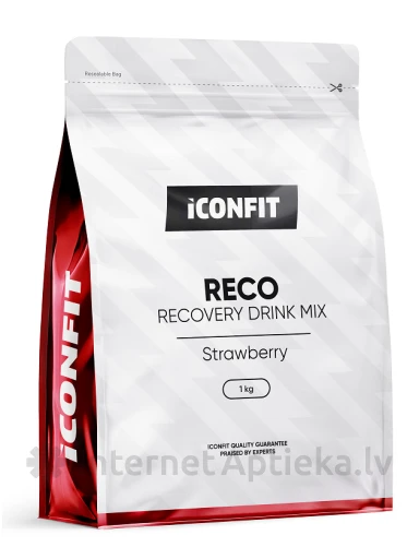 ICONFIT Reco Recovery напиток со вкусом клубники, 1 кг | internetaptieka.lv
