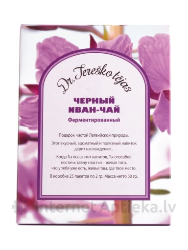 Dr.Tereško tēja - Melnā Ugunspuķe, 25 paciņas | internetaptieka.lv
