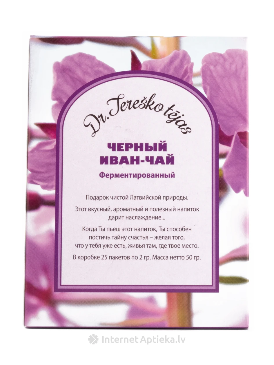Dr.Tereško tēja - Melnā Ugunspuķe, 25 paciņas | internetaptieka.lv