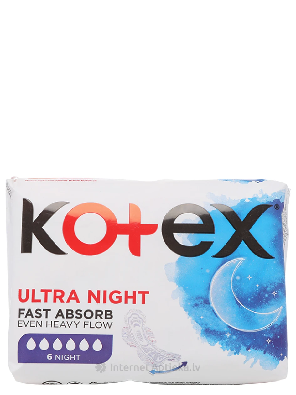 Kotex Ultra Night гигиенические прокладки, 6шт