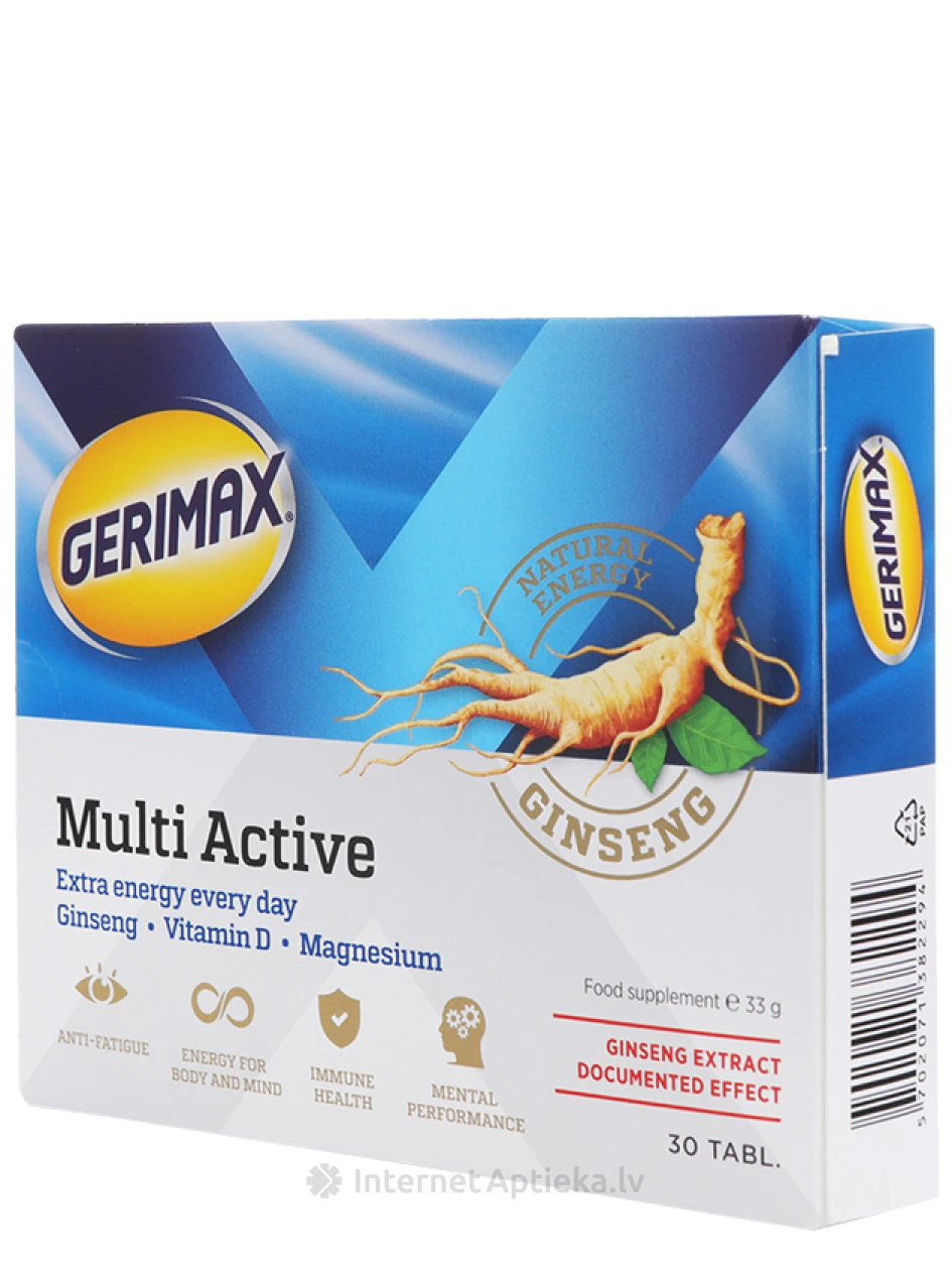 Gerimax Multi Active, 30 tabletti | internetaptieka.lv