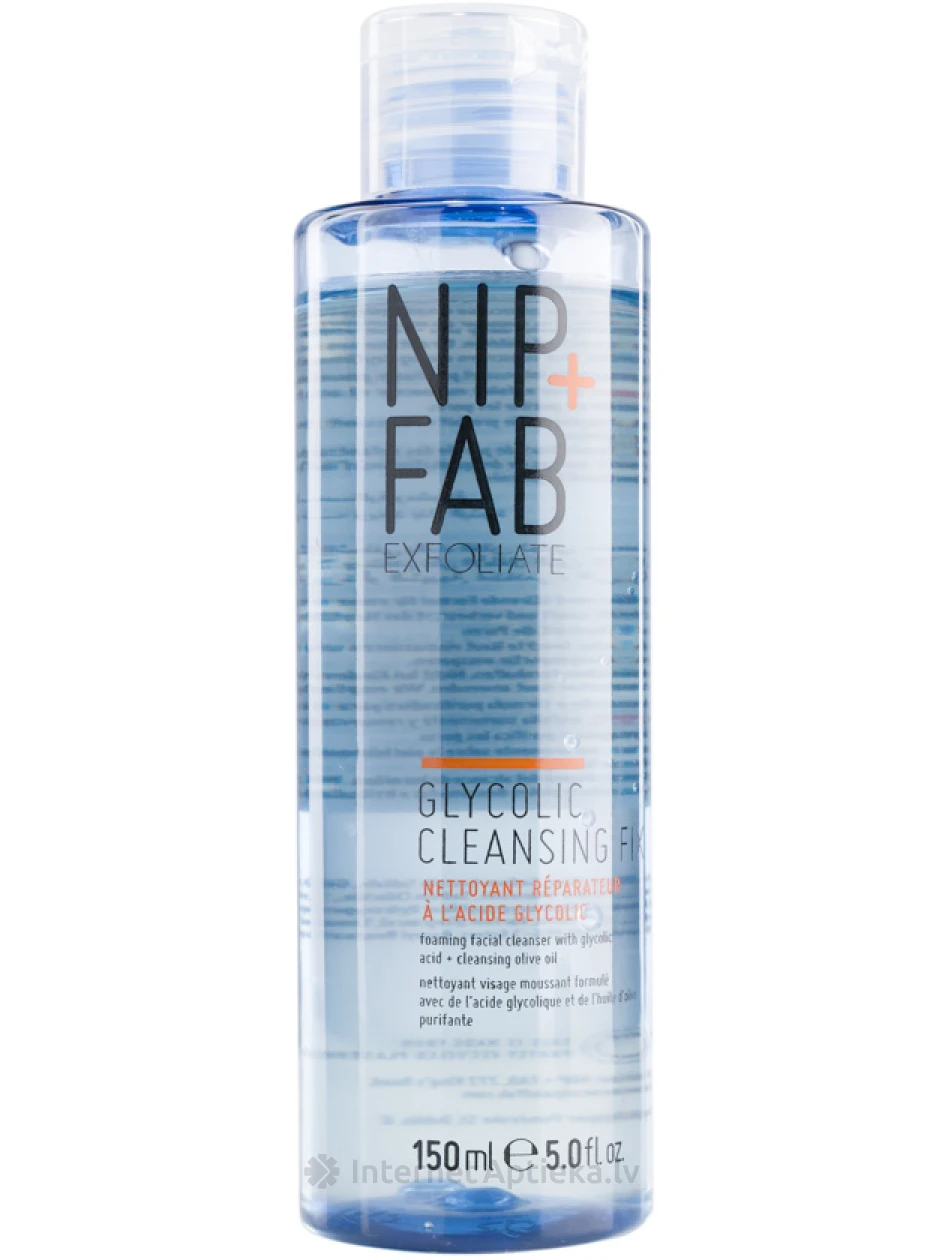 NIP+FAB Glycolic putojošs līdzeklis sejas attīrīšanai, 150 ml | internetaptieka.lv