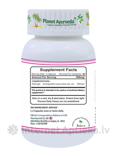 Planet Ayurveda® Indijas ehinācija, 60 kapsulas | internetaptieka.lv