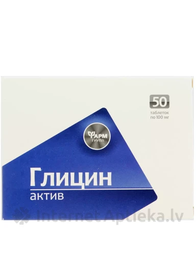 Glicin Aktiv 100 mg, 50 tabletes | internetaptieka.lv