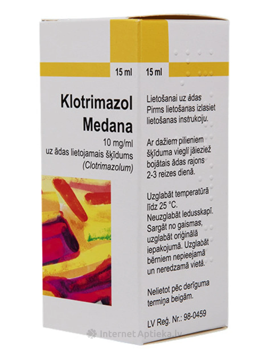 Klotrimazol 1% раствор, 15 мл | internetaptieka.lv