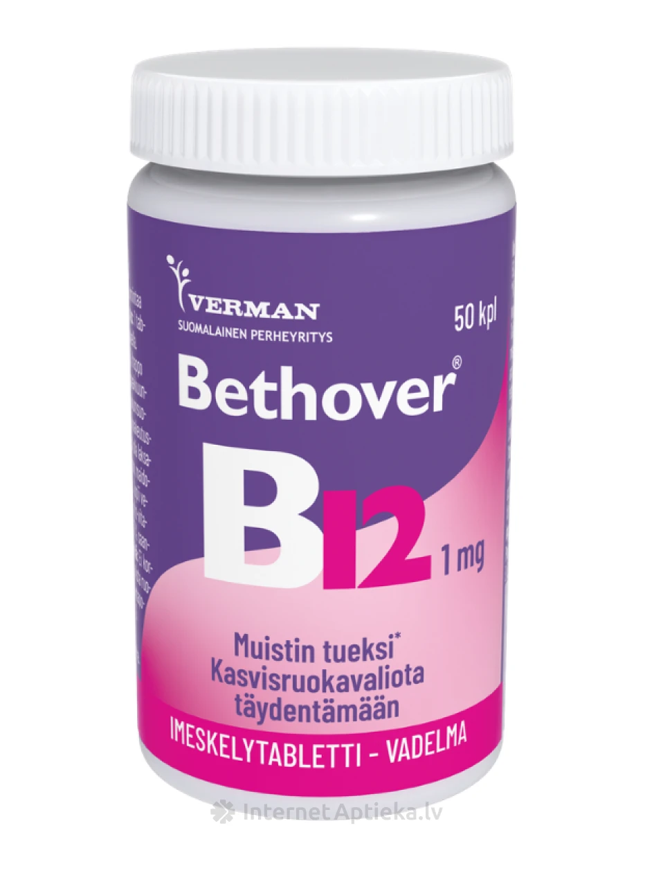 Verman Bethover B12 1 mg, 50 таблеток | internetaptieka.lv