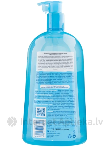 Bioderma ABCderm attīrošs, putojošs gēls zīdaiņiem un bērniem, 1 l | internetaptieka.lv