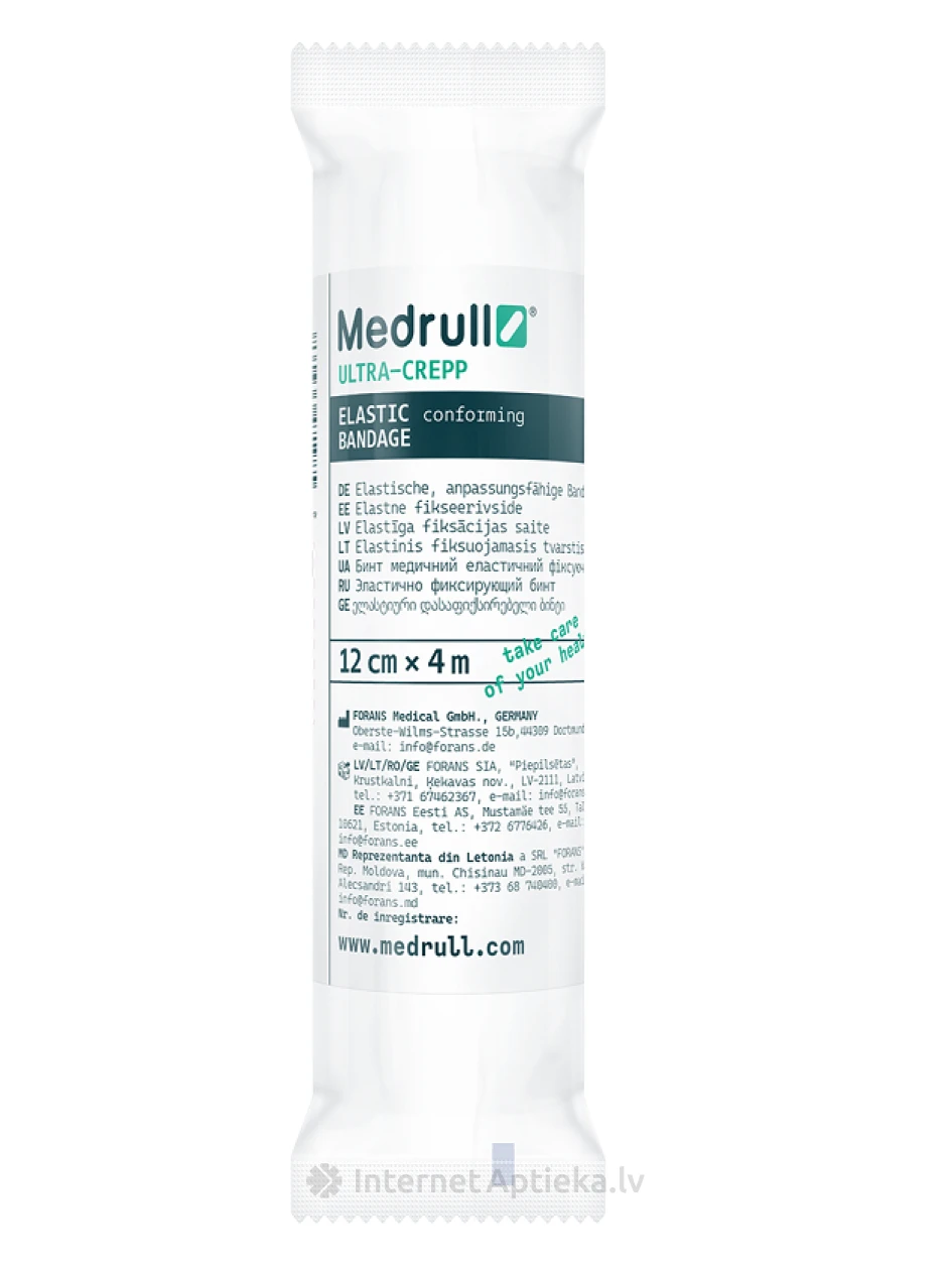 Medrull Ultra-crepp elastne side, 4 m x 12 cm | internetaptieka.lv