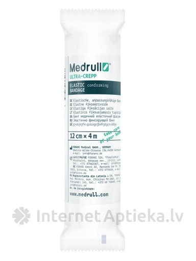 Medrull Ultra-crepp elastīga saite, 4 m x 12 cm | internetaptieka.lv