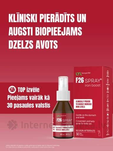 LYL F26 SPRAY®️ Iron Boost sprei, 60 ml | internetaptieka.lv