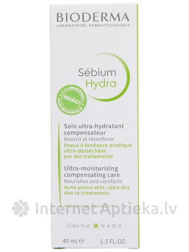 Bioderma Sébium Hydra Крем, 40 мл | internetaptieka.lv