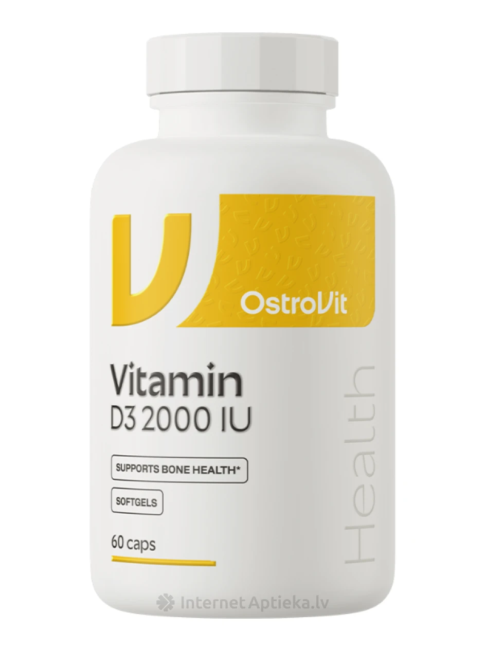 OstroVit Vitamin D3 2000 TV kapsulės, 60 vnt. | internetaptieka.lv
