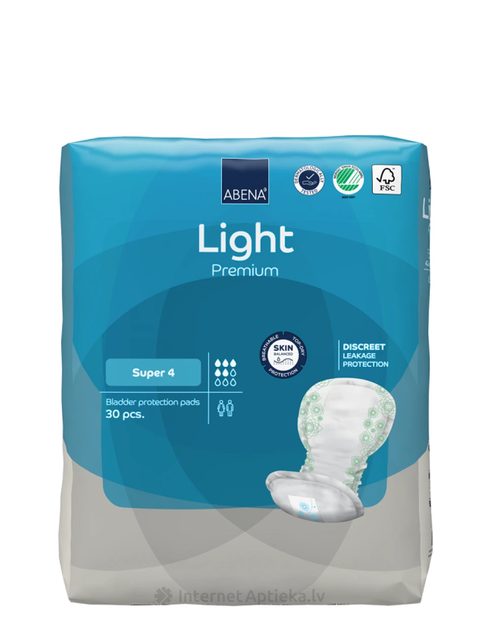 ABENA Light Super 4 Premium ieliktnīši, 30 gb. | internetaptieka.lv