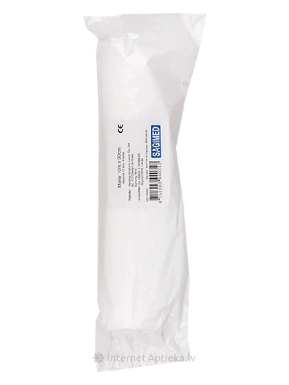 марлевый рулон - Нестерильный, 10 мм x 90 см, 10 м х 90 см х 17 ниток | internetaptieka.lv