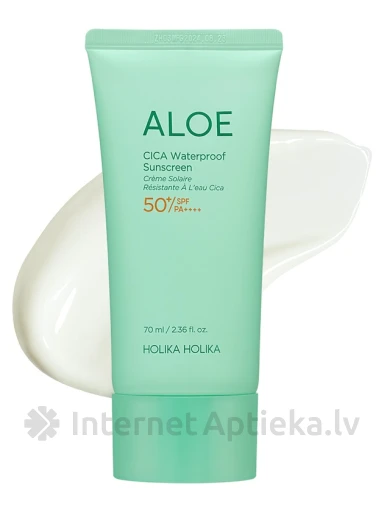 Holika Holika Aloe Cica vandeniui atsparus SPF50+ apsaugos nuo saulės kremas, 70 ml | internetaptieka.lv