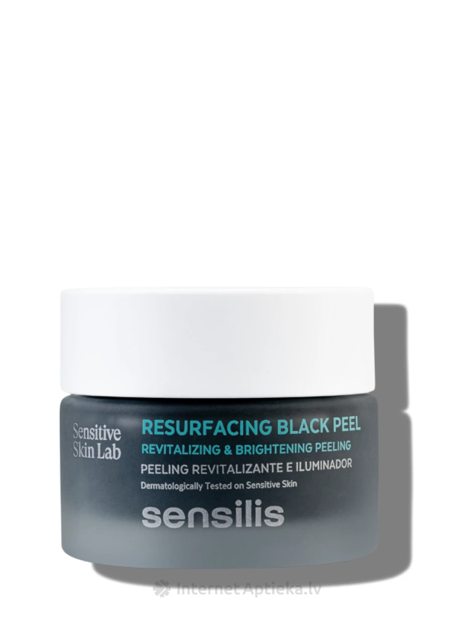 SENSILIS Resurfacing Black Peel sejas skrubis, 50 ml | internetaptieka.lv