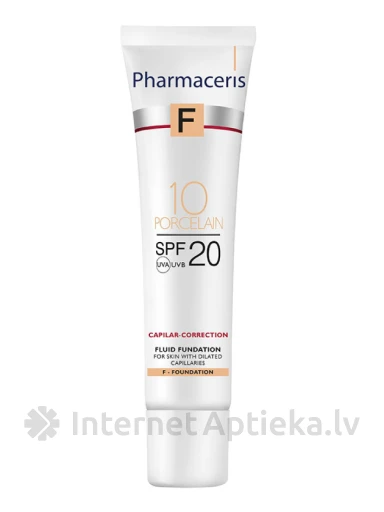 Pharmaceris F CAPILAR-CORRECTION tonālais krēms SPF20 porcelain 10, 30 ml | internetaptieka.lv