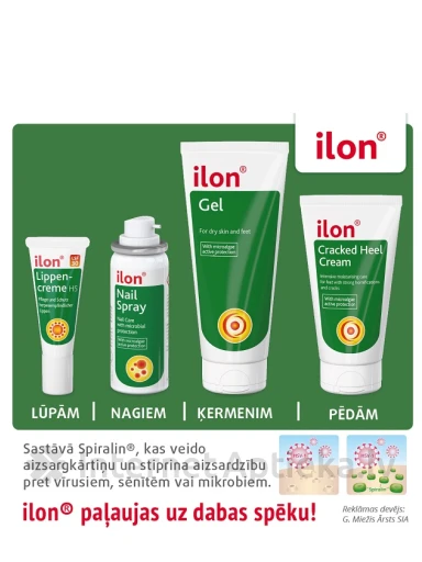 Ilon  спрей для ногтей с активной защитой от микроводорослей, 50 мл | internetaptieka.lv
