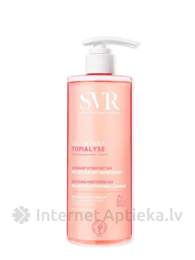 SVR TOPIALYSE GEL LAVANT успокаивающий гель для умывания, 400 мл | internetaptieka.lv