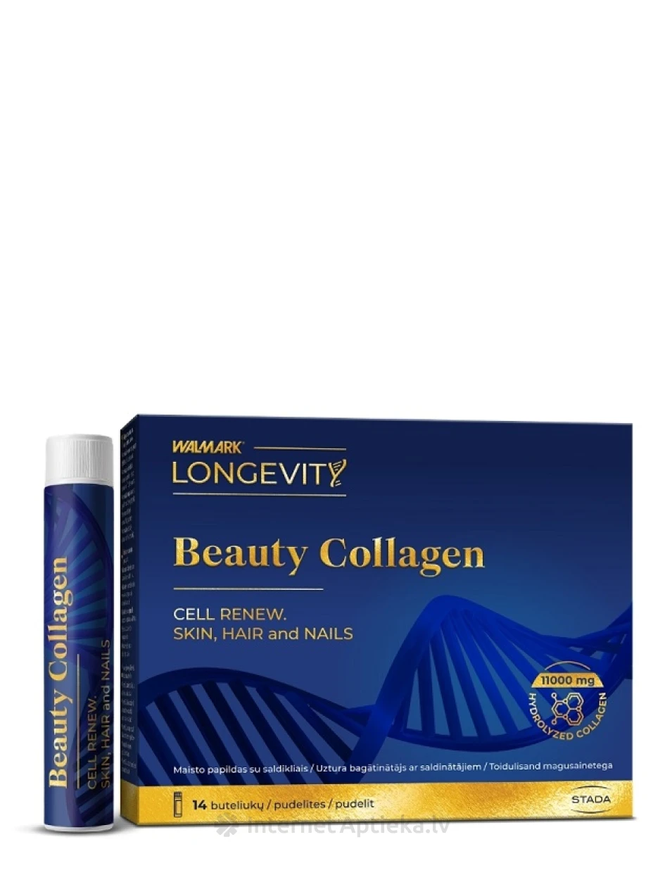Walmark LONGEVITY Beauty Collagen pudelītes, 14 gb. | internetaptieka.lv